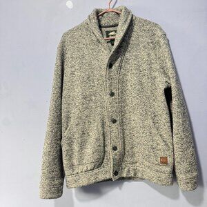 Roots Grey Button up sweater jacket cardigan unisex mens large